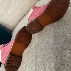 Used pink Timberland boots size 7
